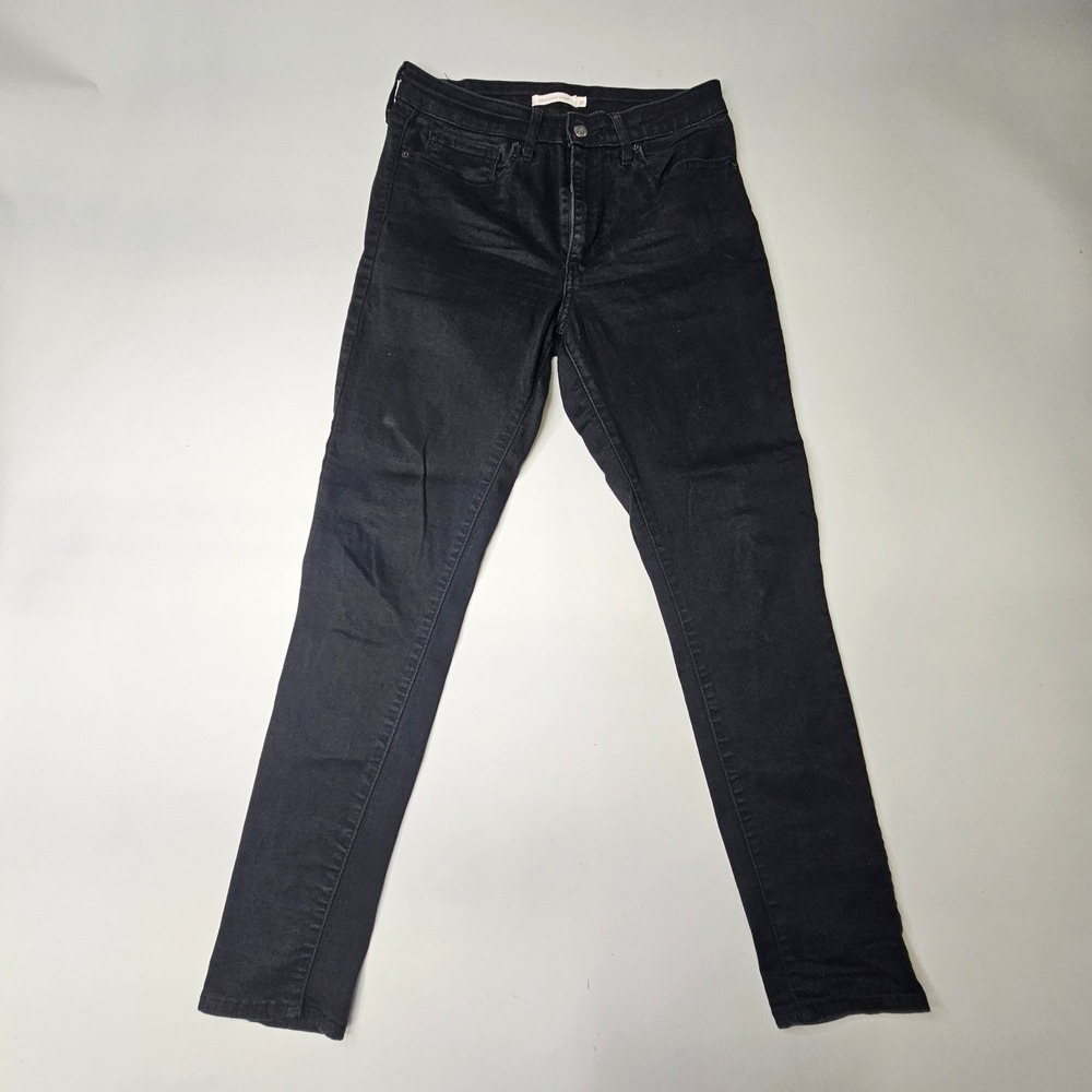 Levi's 721 High Rise Skinny Jeans Women 30 Black Good Stretch Denim Pants